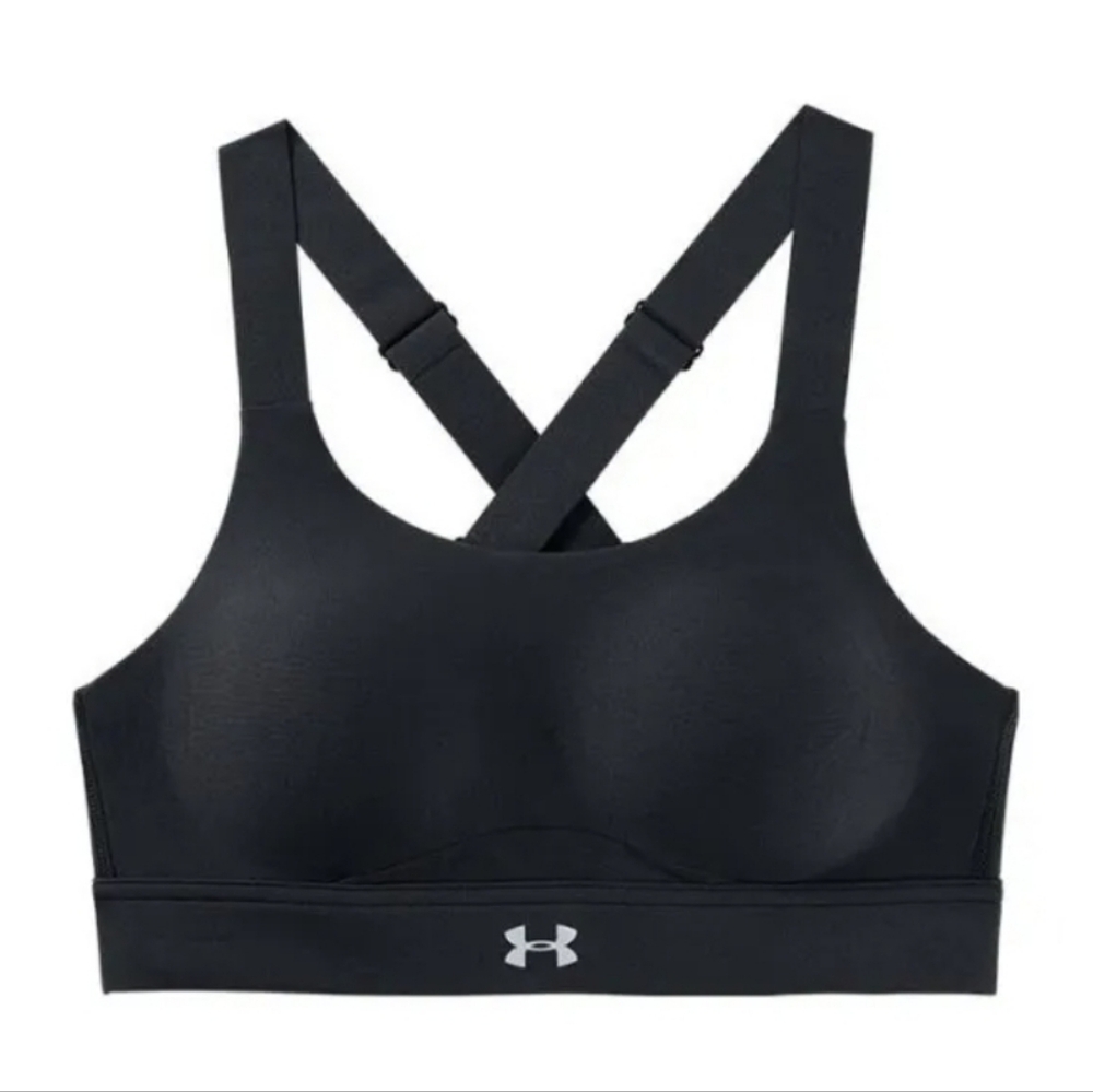 Under Armour Sports Black Bra Racer Back Adjustable Straps Style 1372559 Womens